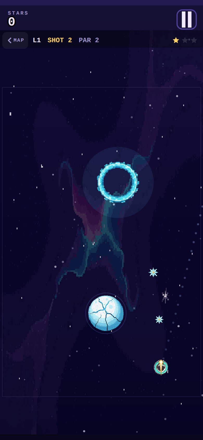 Comet Caddy — the comet drops into the goal ring